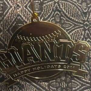 San Francisco Giants Gold Holiday Ornament